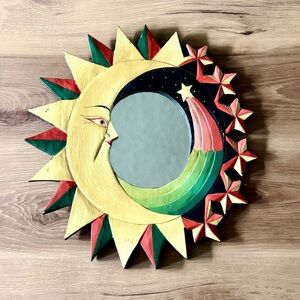 vtg 90s Celestial Rainbow Mirror